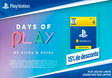 Cover Image for Days of play, adquira 12 meses de Psn Plus com até 20% de desconto
