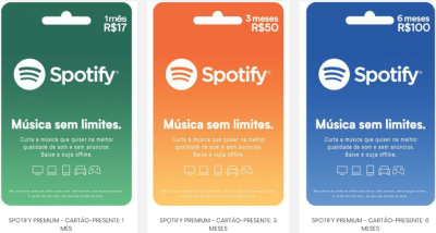 Cartão Spotify Zero3Games