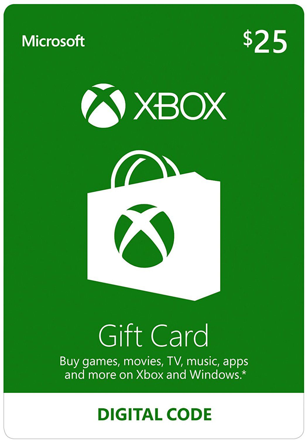 Comprar Cartão Microsoft Xbox Gift Card $25 - USA