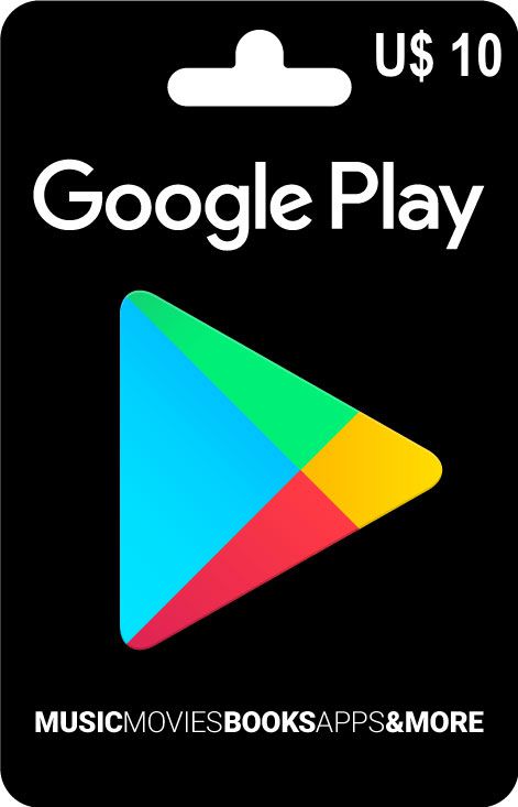 Comprar Cartão Google Play (Gift Card) $10 Dólares USA