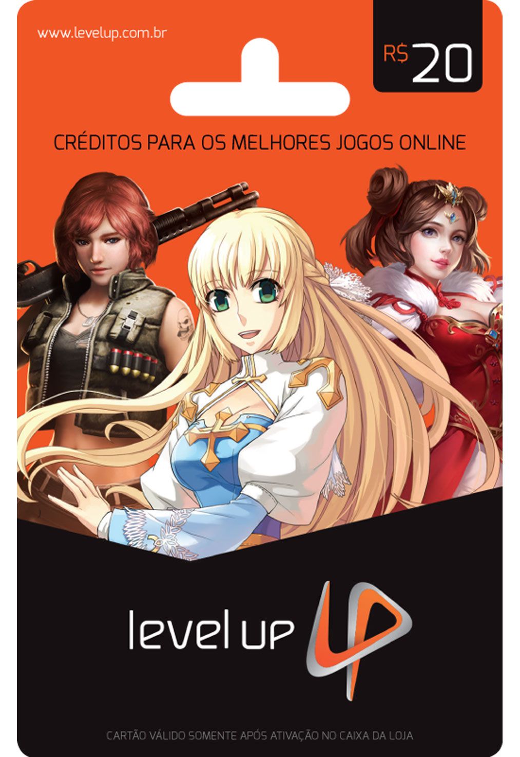 Level Up - Cartão Pré-Pago R$ 10 - Recarregar Jogo