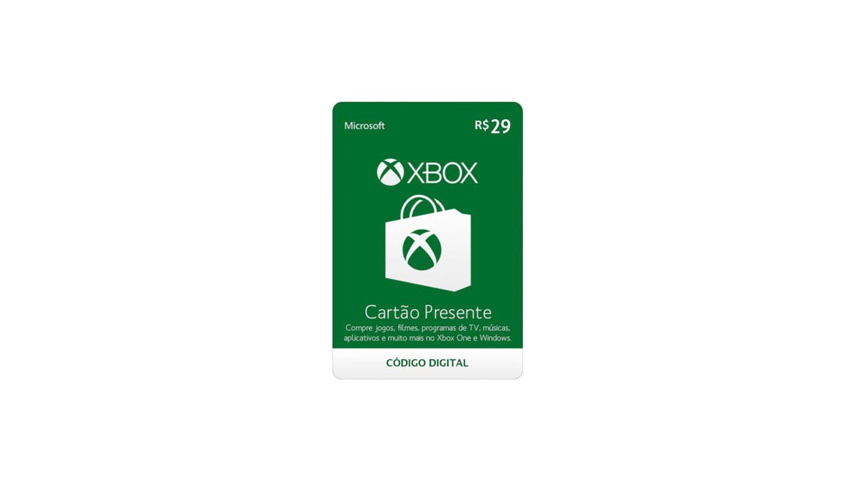 Comprar Cartão Presente Pré Pago Xbox Live R$ 29 Reais | Zero3Games