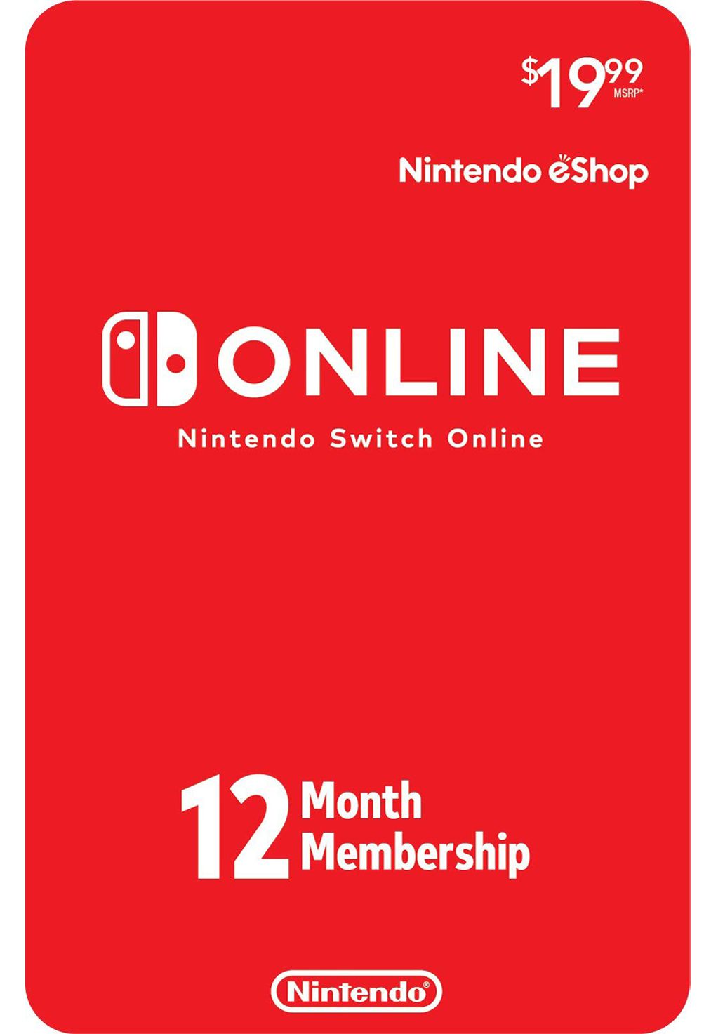 Comprar Nintendo Switch Online 12 Meses USA