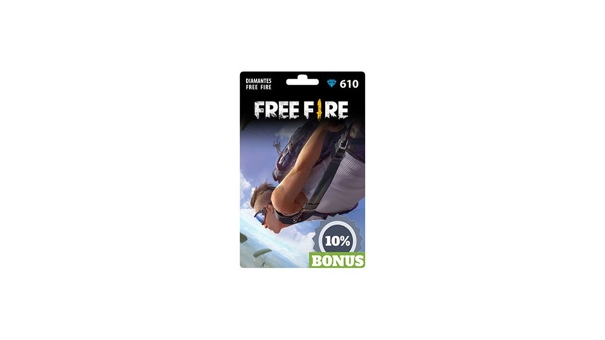 Free Fire - 610 Diamantes + 10% de Bônus