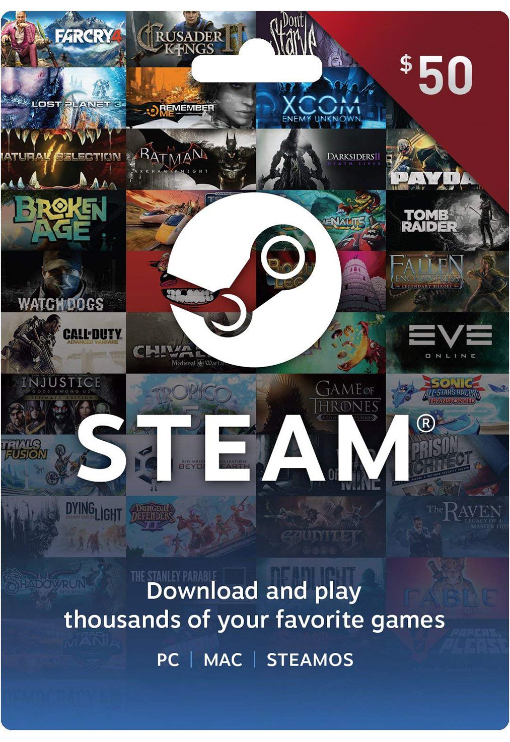 Gift Card STEAM: 20 Reais - Cartão Presente Digital