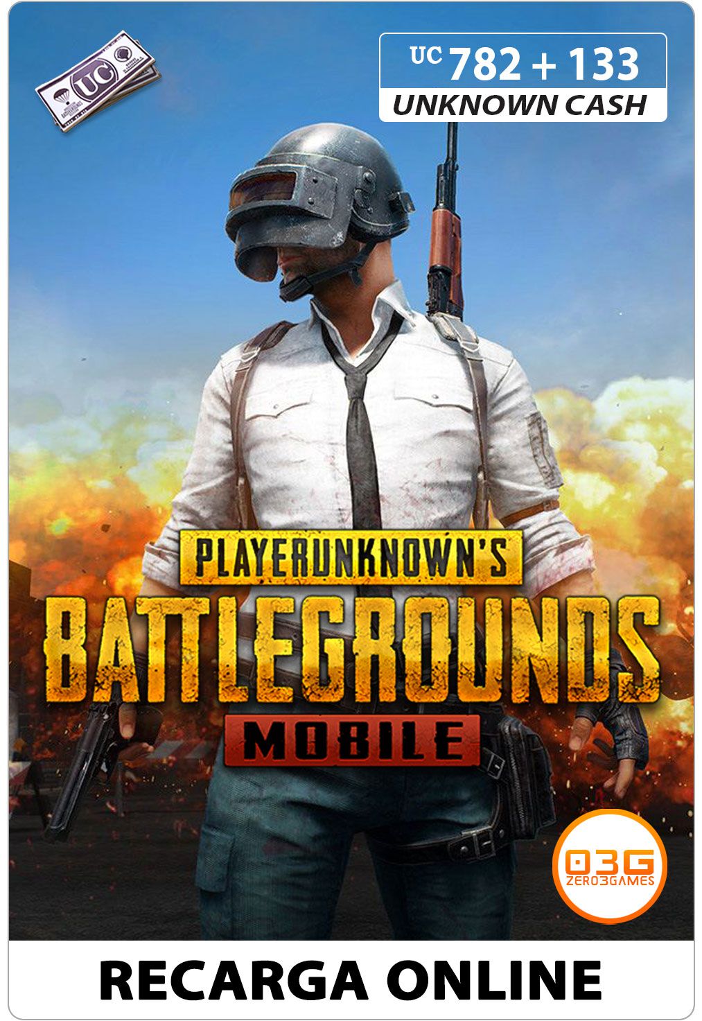 PUBG Mobile - Unknown Cash 782+133 UC R$50