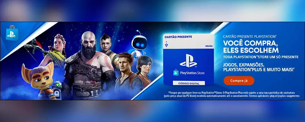 Comprar Pacote Gift Cards PLAYSTATION STORE Recarga: PS Plus - de