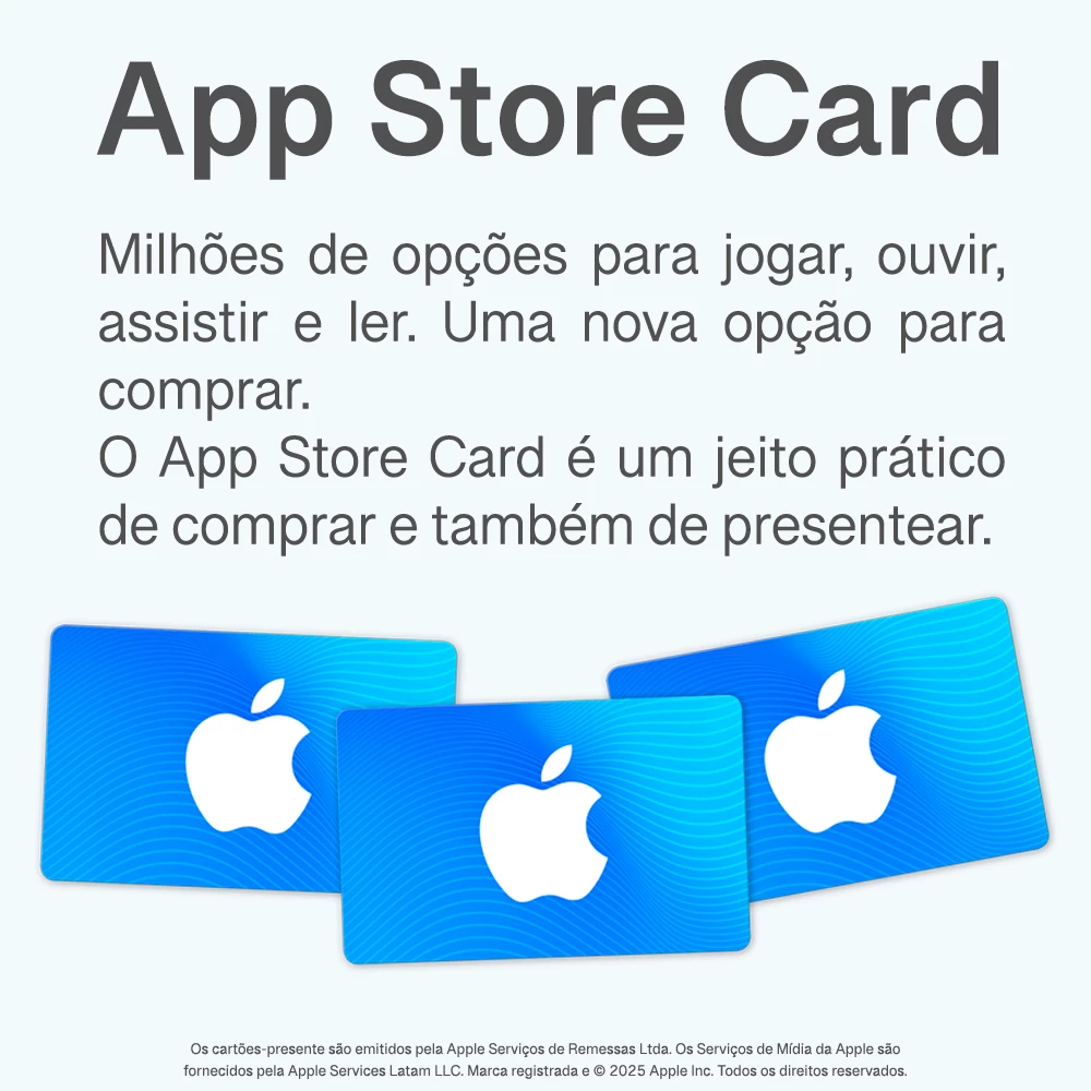 Cartão da App Store agora disponível na Zero3Games! Aproveite as promoções!