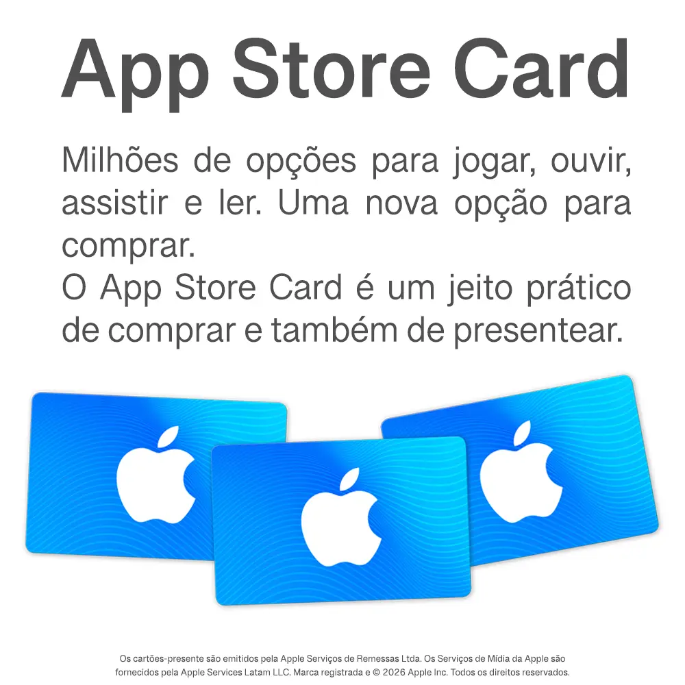 Cartão da App Store agora disponível na Zero3Games! Aproveite as promoções!