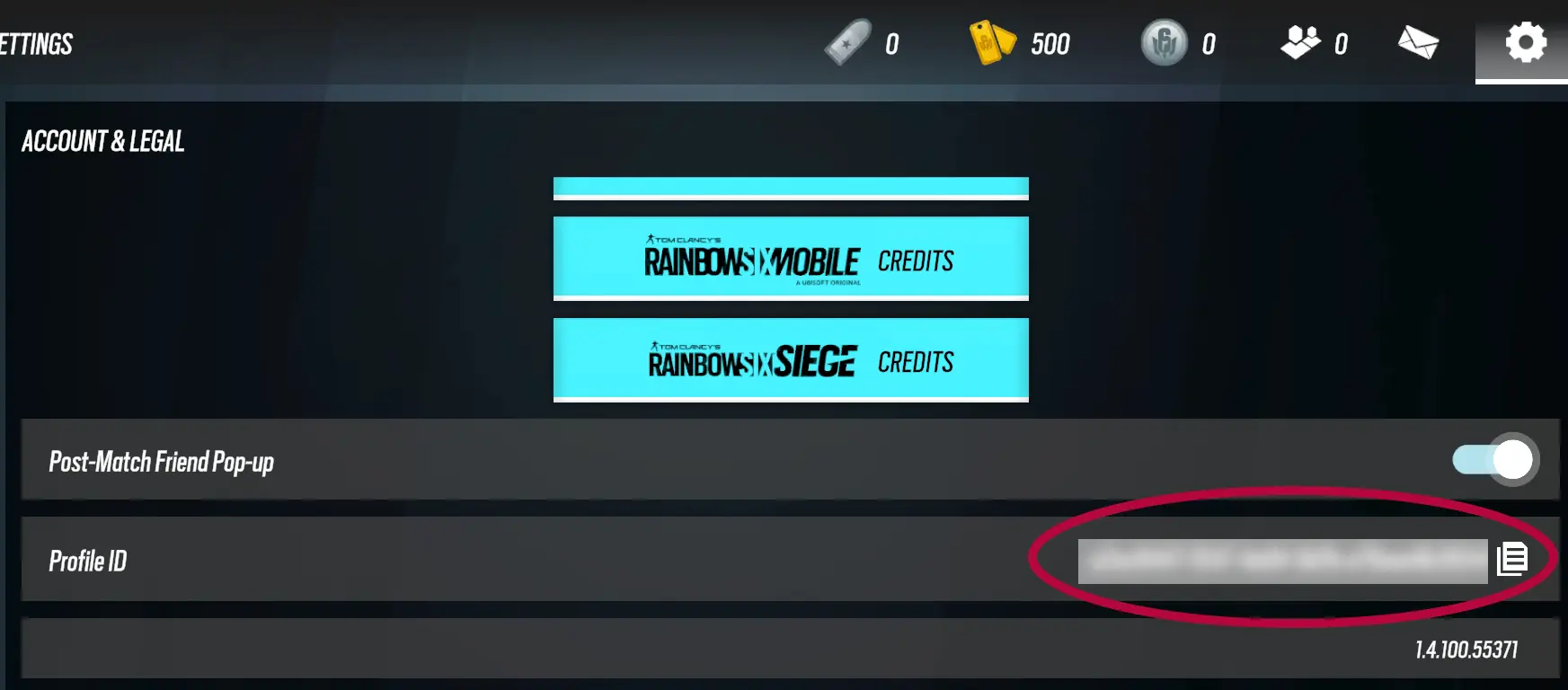 Onde encontrar o ID de Perfil dentro do jogo