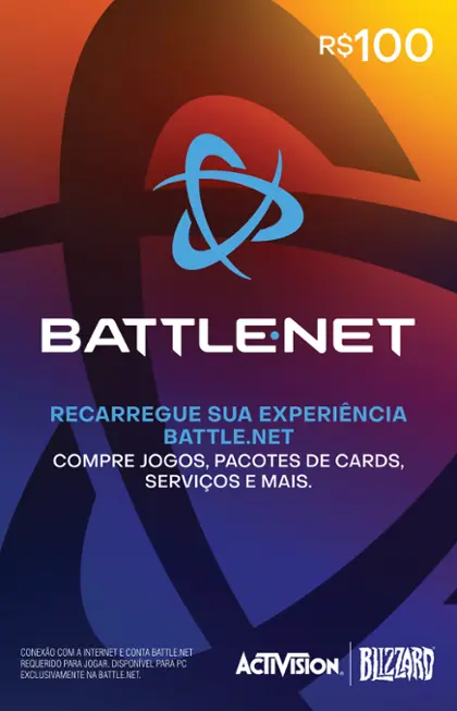 Cartão Blizzard Battle.Net R$ 100 Reais