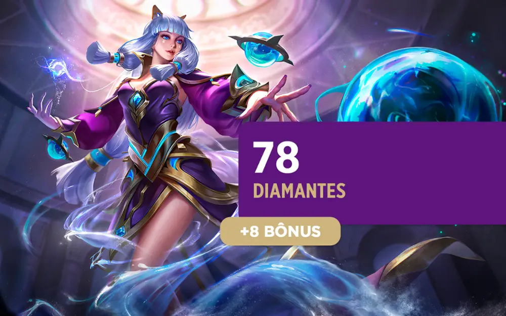 Mobile Legends - 78 Diamantes + 8 Bônus