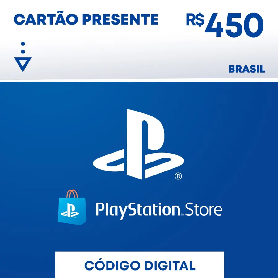 Cartão PSN R$ 450 Reais Playstation Network Brasil