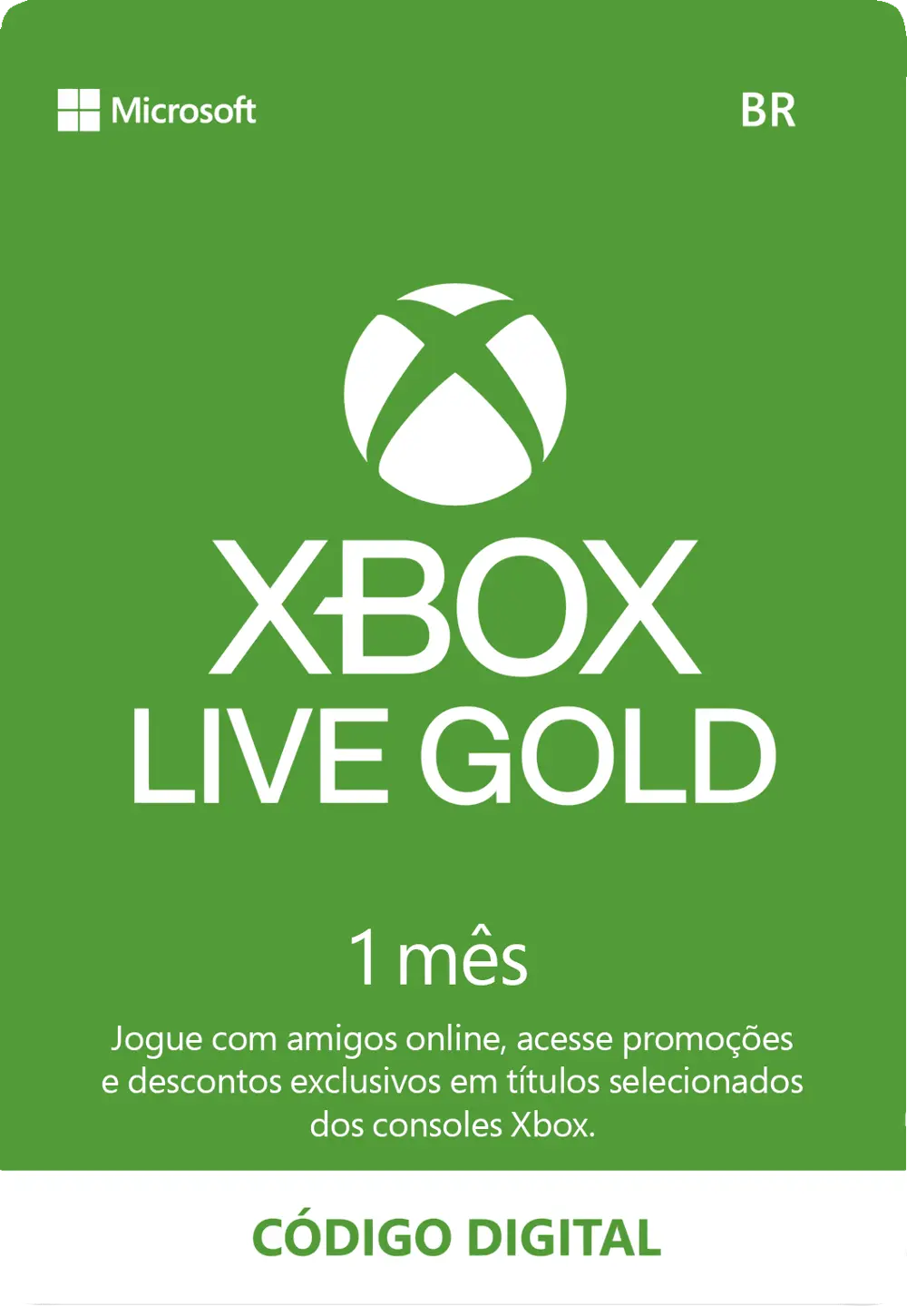 Comprar Cartão Xbox Live Gold - Assinatura 1 Mês