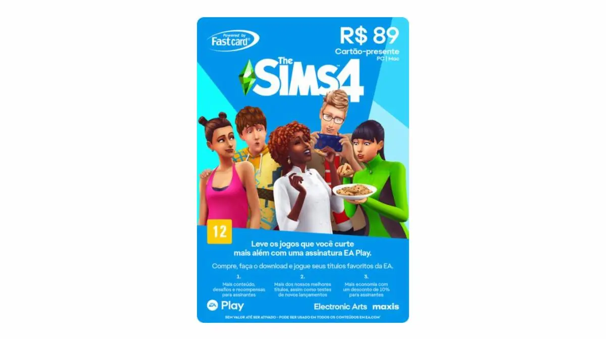 Gift Card EA Play: 12 Meses de Assinatura - Produto Digital