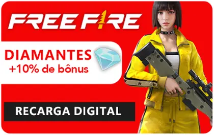 Recarga Jogo Free Fire 2180 Diamantes + 20% Bônus Digital - Gift Card Online