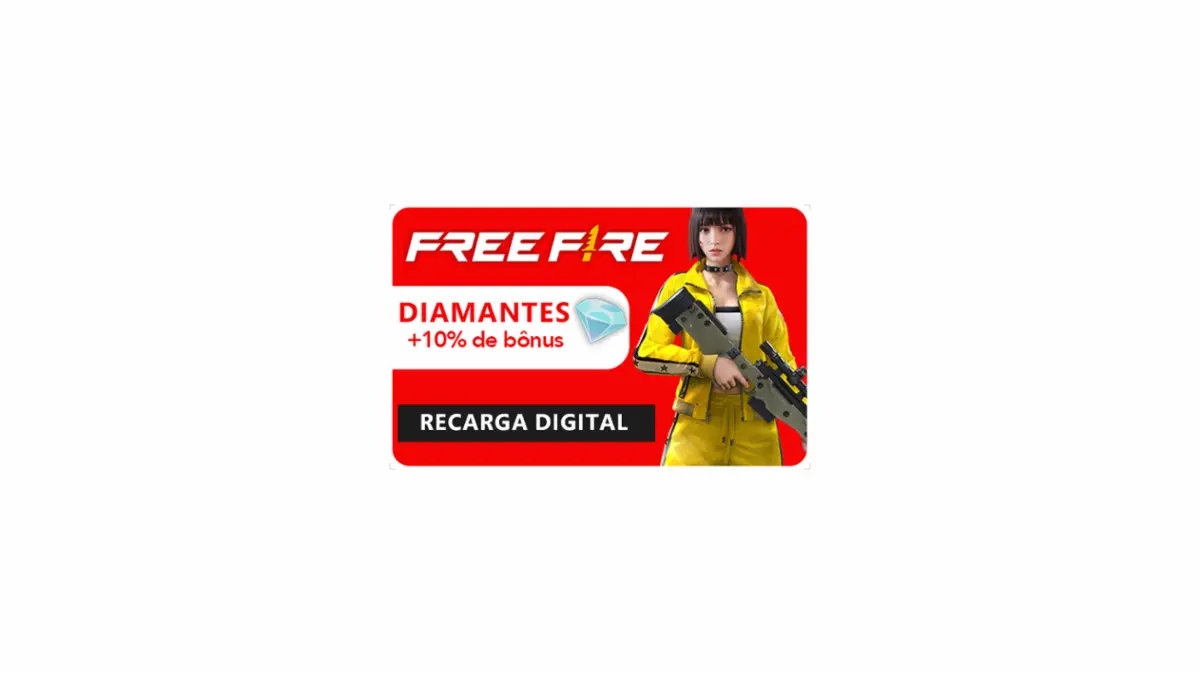 Recarga Jogo Free Fire 100 Diamantes + 10% Bônus Digital - Gift Card Online