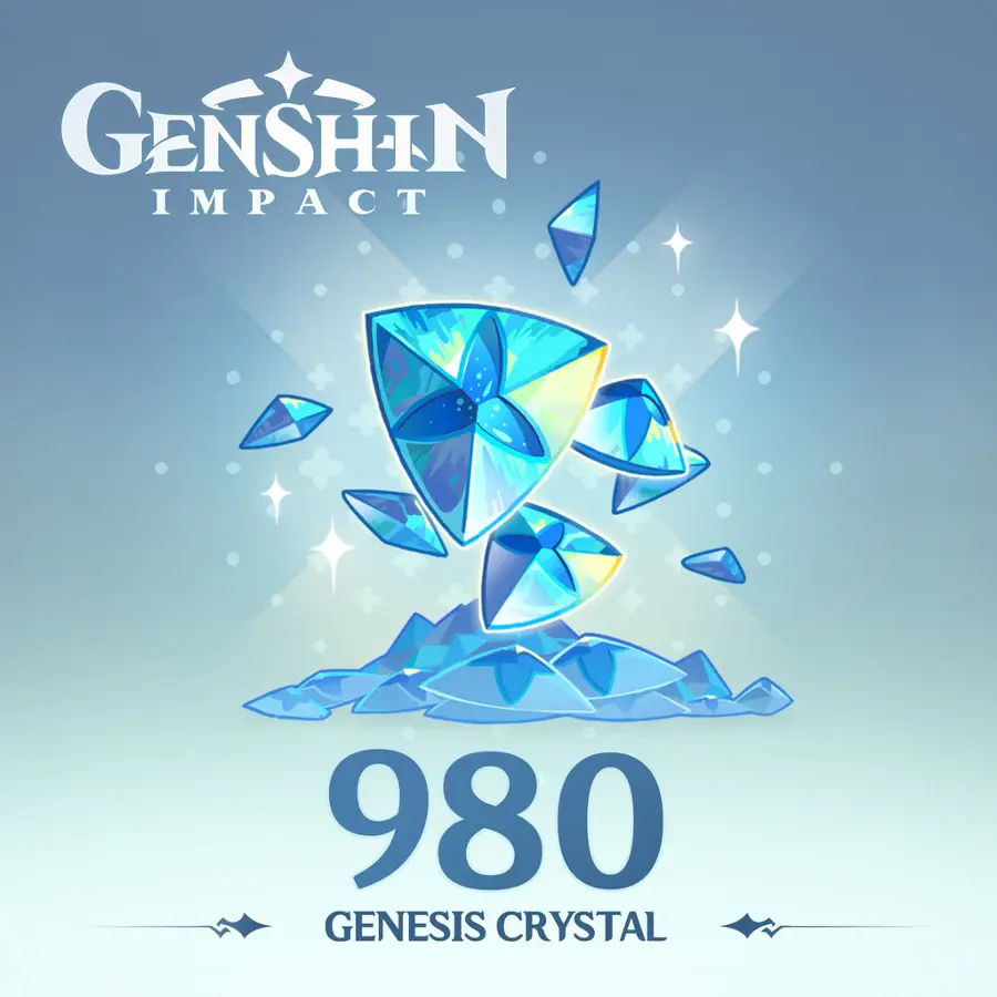 Genshin Impact - 980 Cristais Gênesis +Bônus