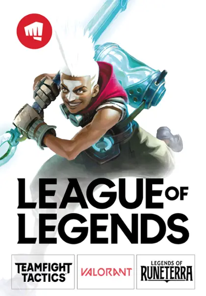 Gift Card League of Legends R$ 16 - 485 Riot Points