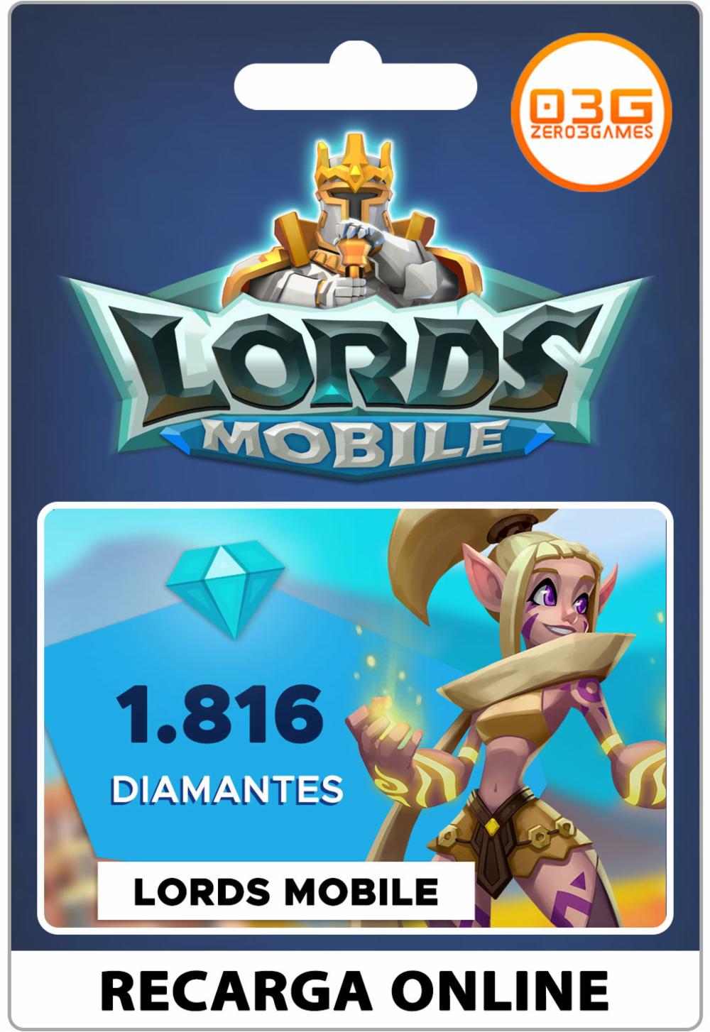 Lords Mobile - 1.816 Diamantes
