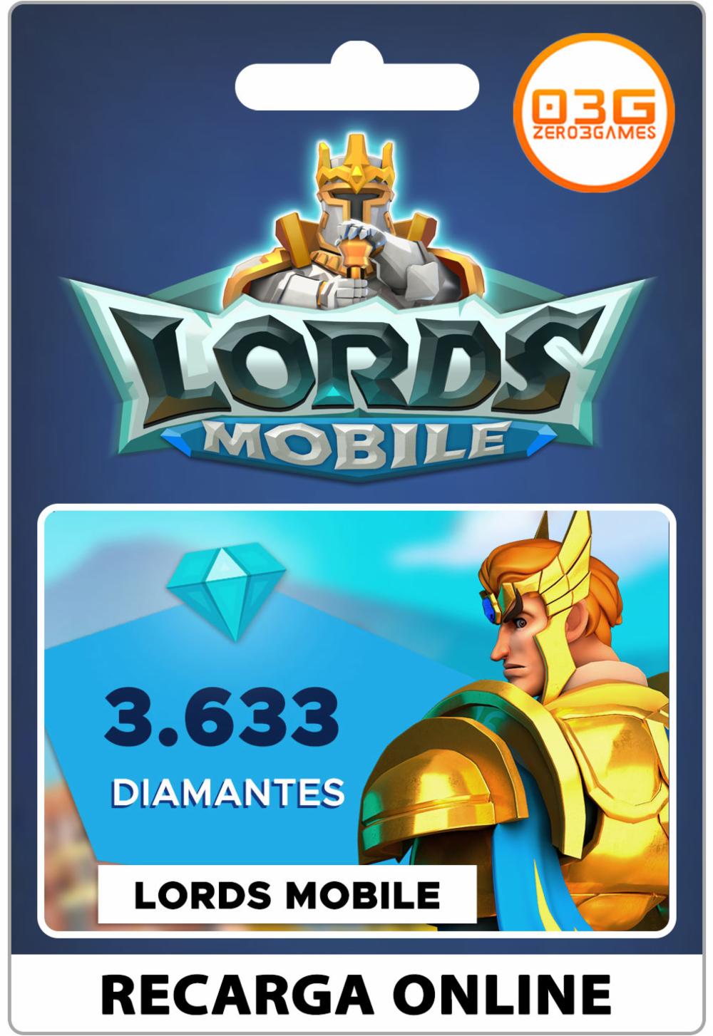 Jogo Lords Mobile - 546 Diaman R$ 27 - Promobit