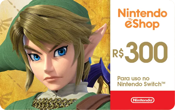 R$300 Nintendo eShop - Cartão Presente