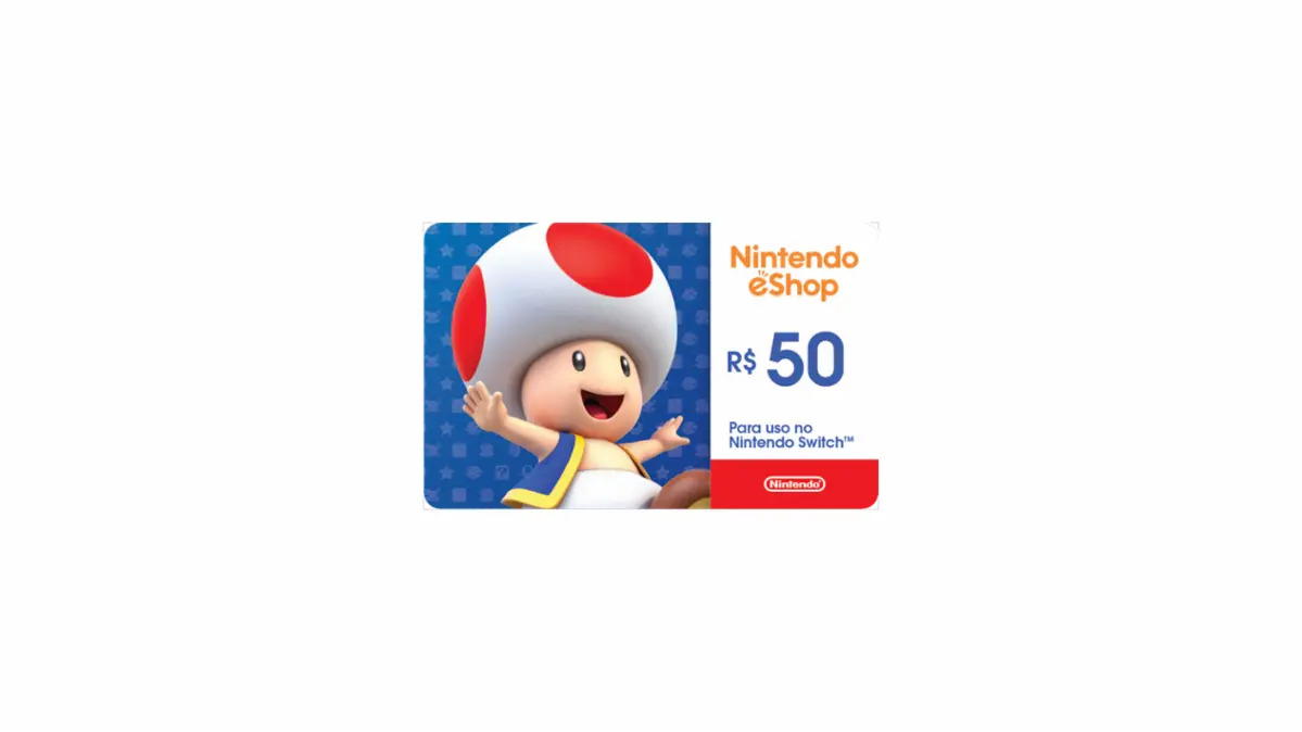 Gift Card Nintendo Switch 50 reais - Envio Digital - Gift Card Online