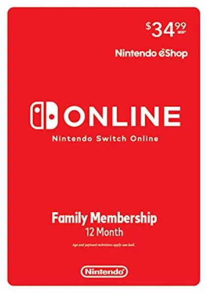 Nintendo Switch Online 12 Meses USA - Family Membership