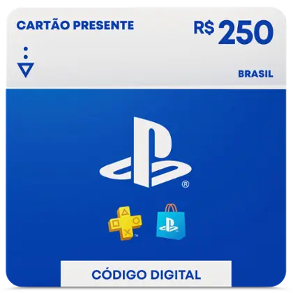 Cartão PSN R$ 250 Reais Playstation Network Brasil