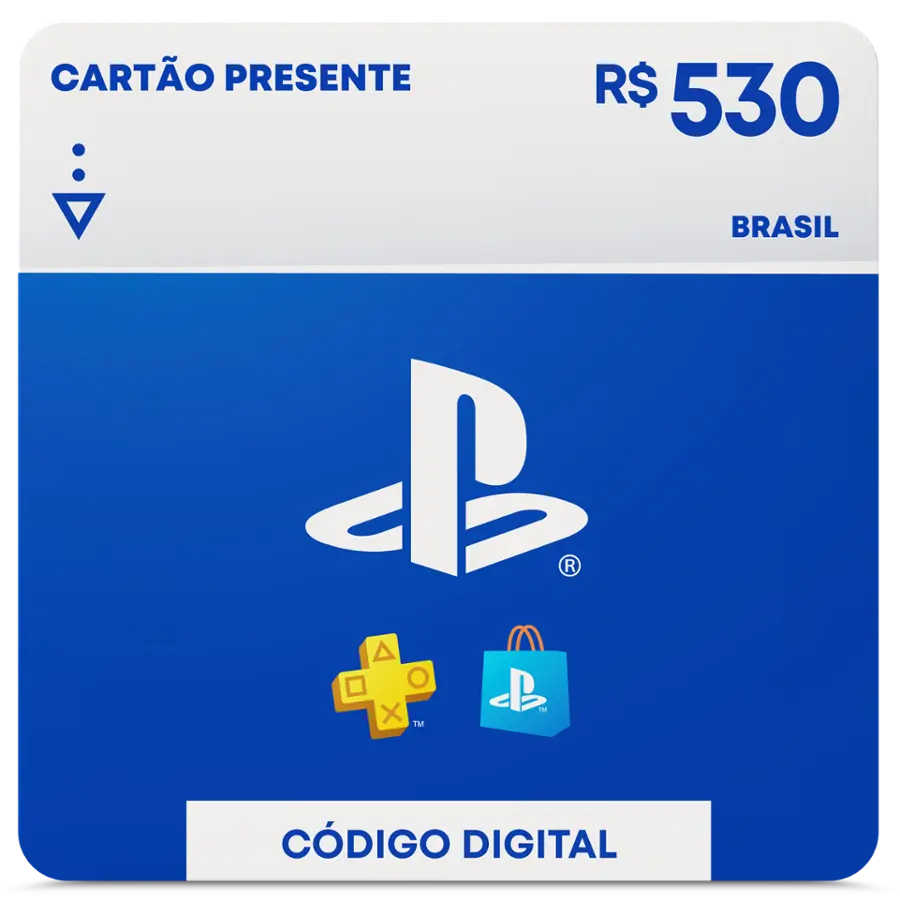 Cartão PSN R$ 530 Reais Playstation Network Brasil