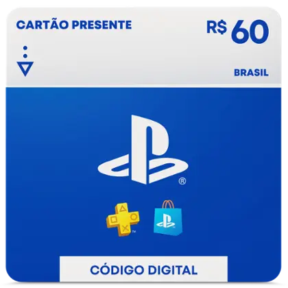 Cartão PSN  [Gift Card] R$ 60 Reais Playstation Store Brasil