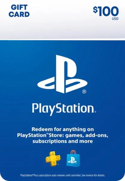 Cartão PSN $100 Dólares Playstation Network - USA