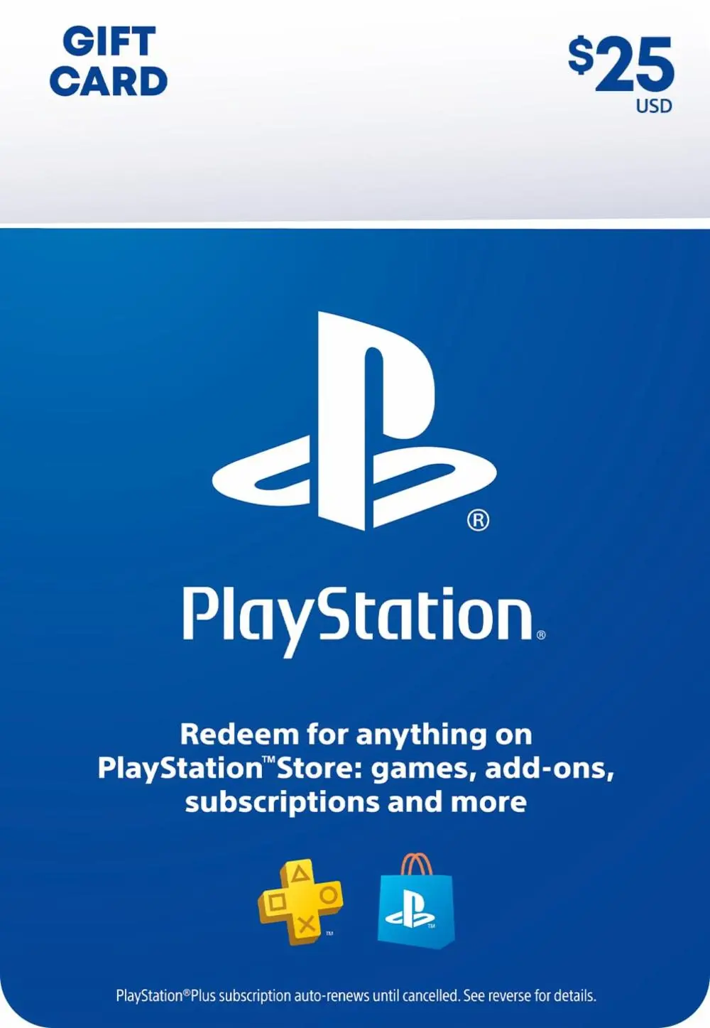 Cartão PSN $25 Dólares Playstation Network - USA