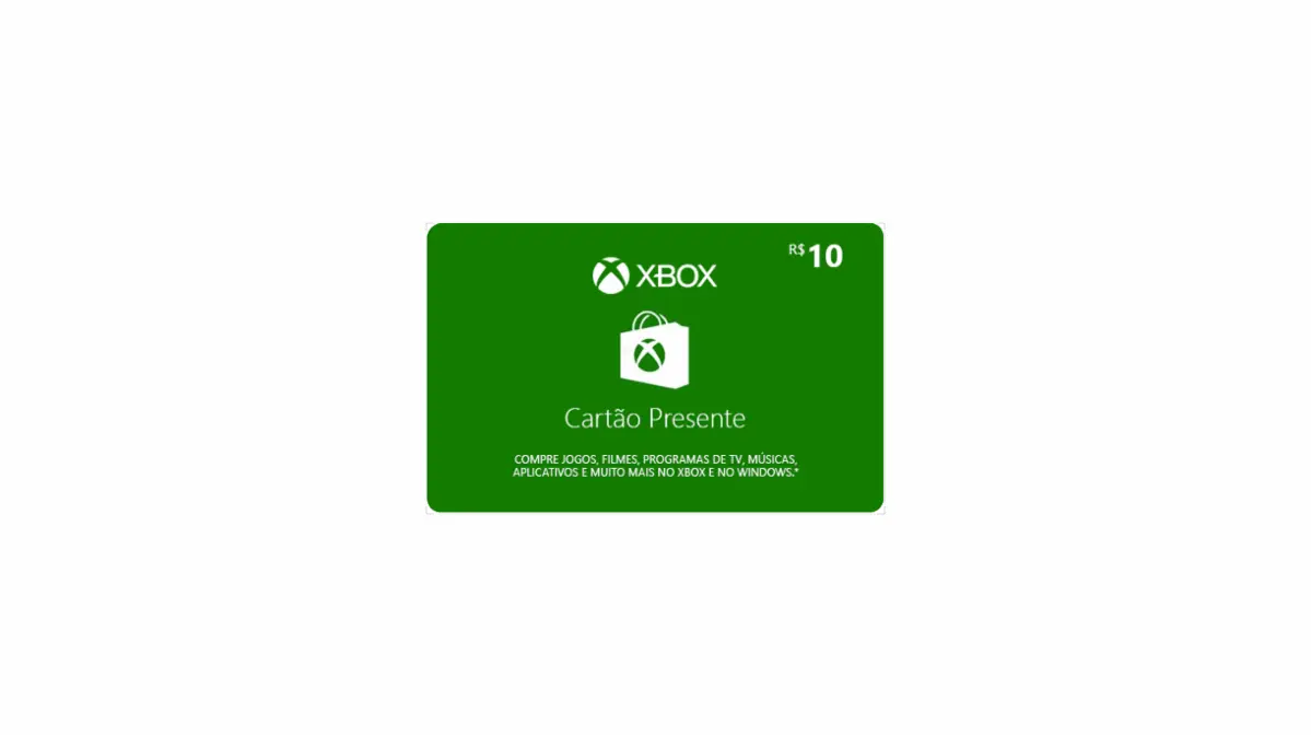 Comprar Cartão Presente Pré Pago Xbox Live R$ 10 Reais