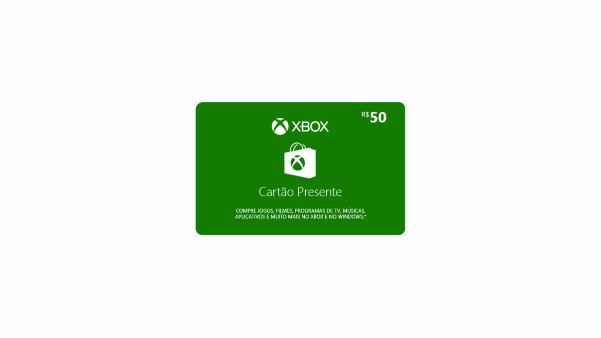 Comprar Cartão Presente Pré Pago Xbox Live R$ 50 Reais